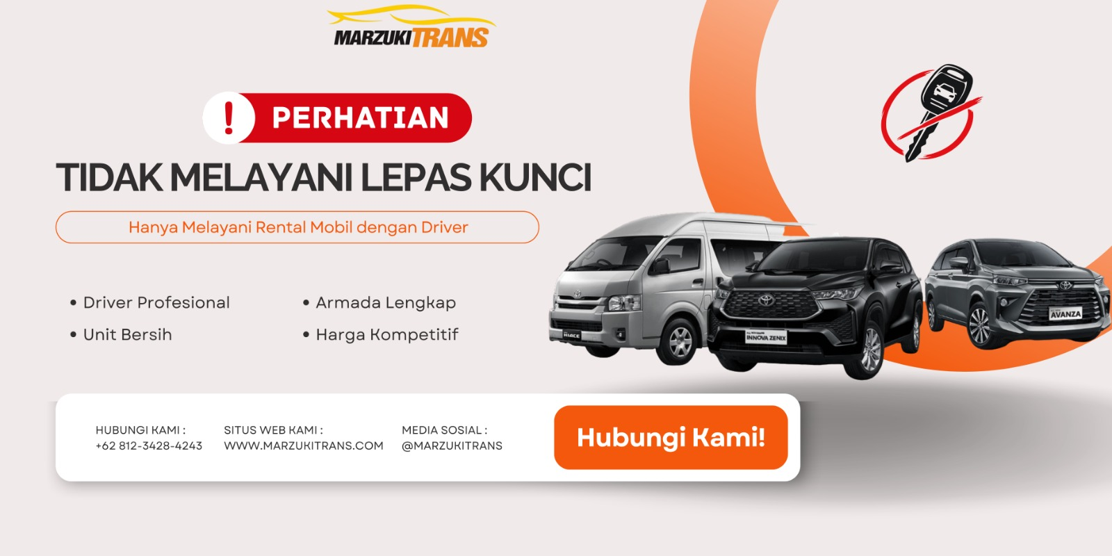 Promo sewa mobil lepas kunci Marzuki Trans